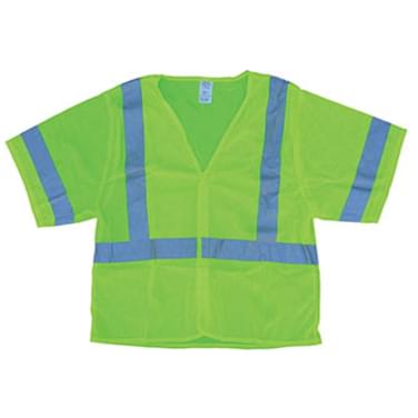Class III Economy Mesh ANSI Vest with Sleeves - Lime (#32172)