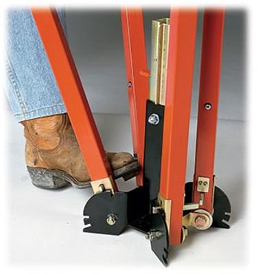 Step-N-Drop Leg Deployment System on the TrafFix Sign Stand