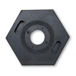 The composite construction of our recycled rubber bases offer strength and durability. and are made from 100% recycled rubber. (Weight: 8, 12 or 18 lbs)