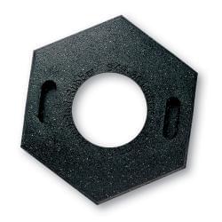 The composite construction offers strength and durability. Bases are made from 100% recycled rubber (Weight 12 or 18 lbs.).
