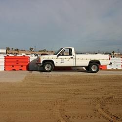 Sentry Water-Cable Barrier before crash testing begins