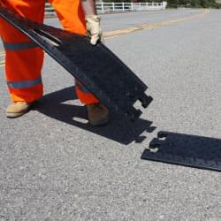 Setting up the TrafFix Alert Rumble Strips is simple and easy with its innovated jigsaw ends