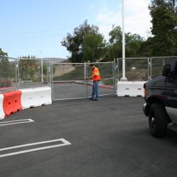 Water-Wall Fence with 12' Dual Gate.