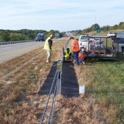 TrafFix Weed Mat installation