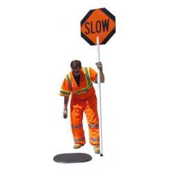 Easily defines the flagger location in the work zone